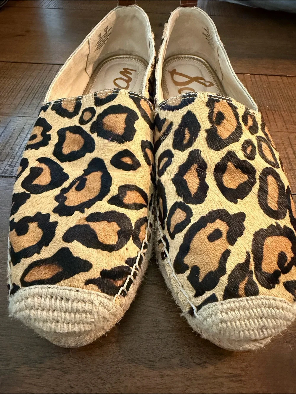 Sam Edelman Leopard Print Espadrilles in Tan and Black